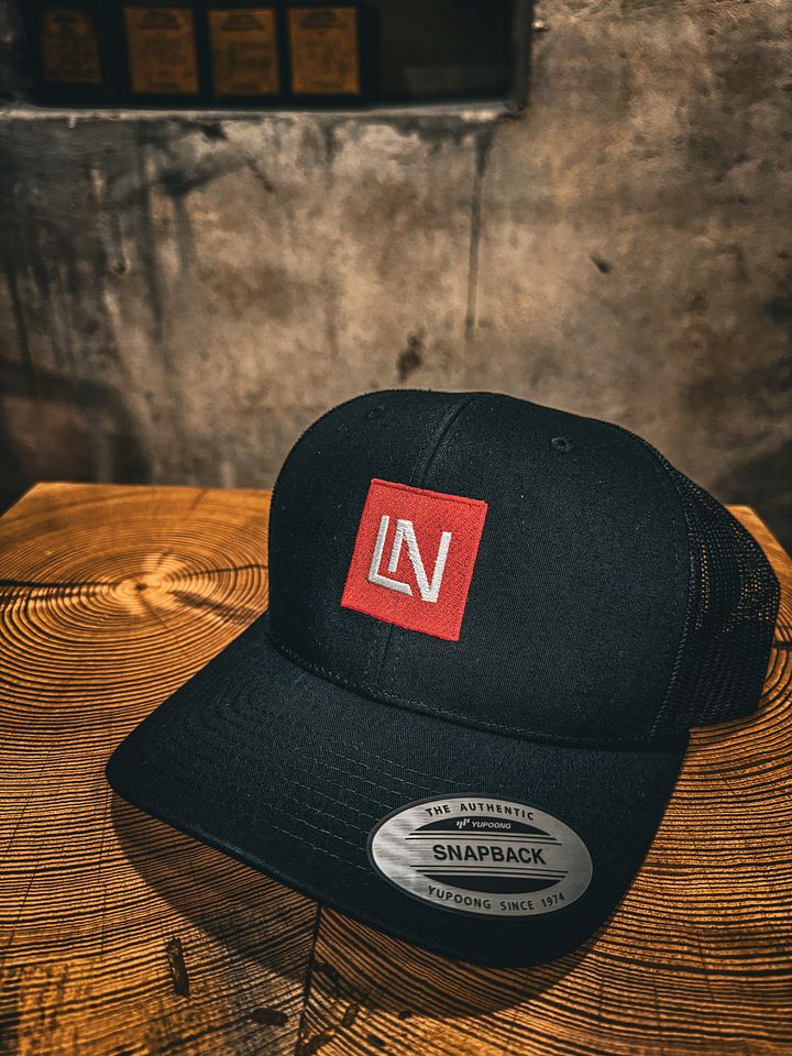 Bold 'LN' Logo Retro Trucker Hat product image (1)