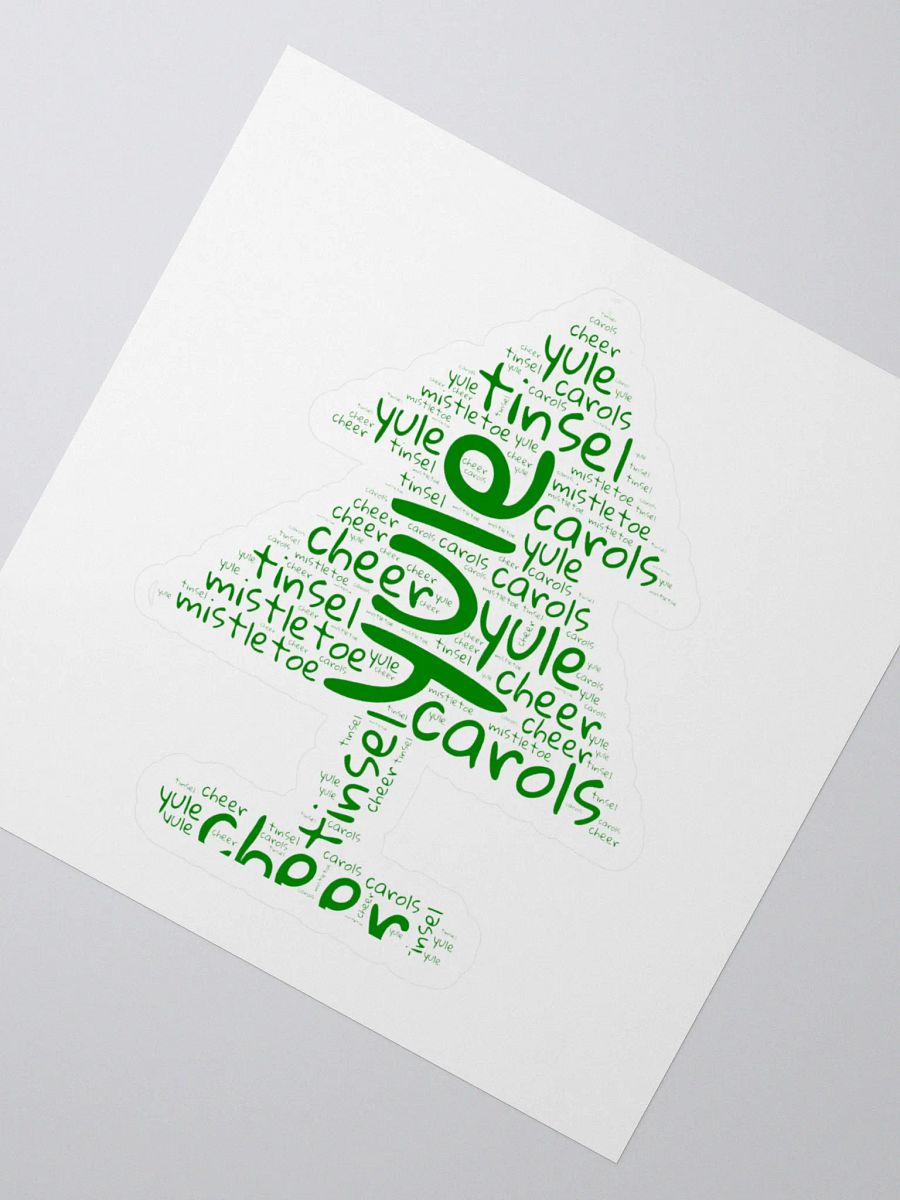 Christmas Spirit Word Art Kiss Cut Stickers product image (2)