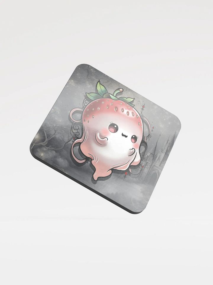 Berry Scary Cork Coaster - Strawberry Ghost product image (1)