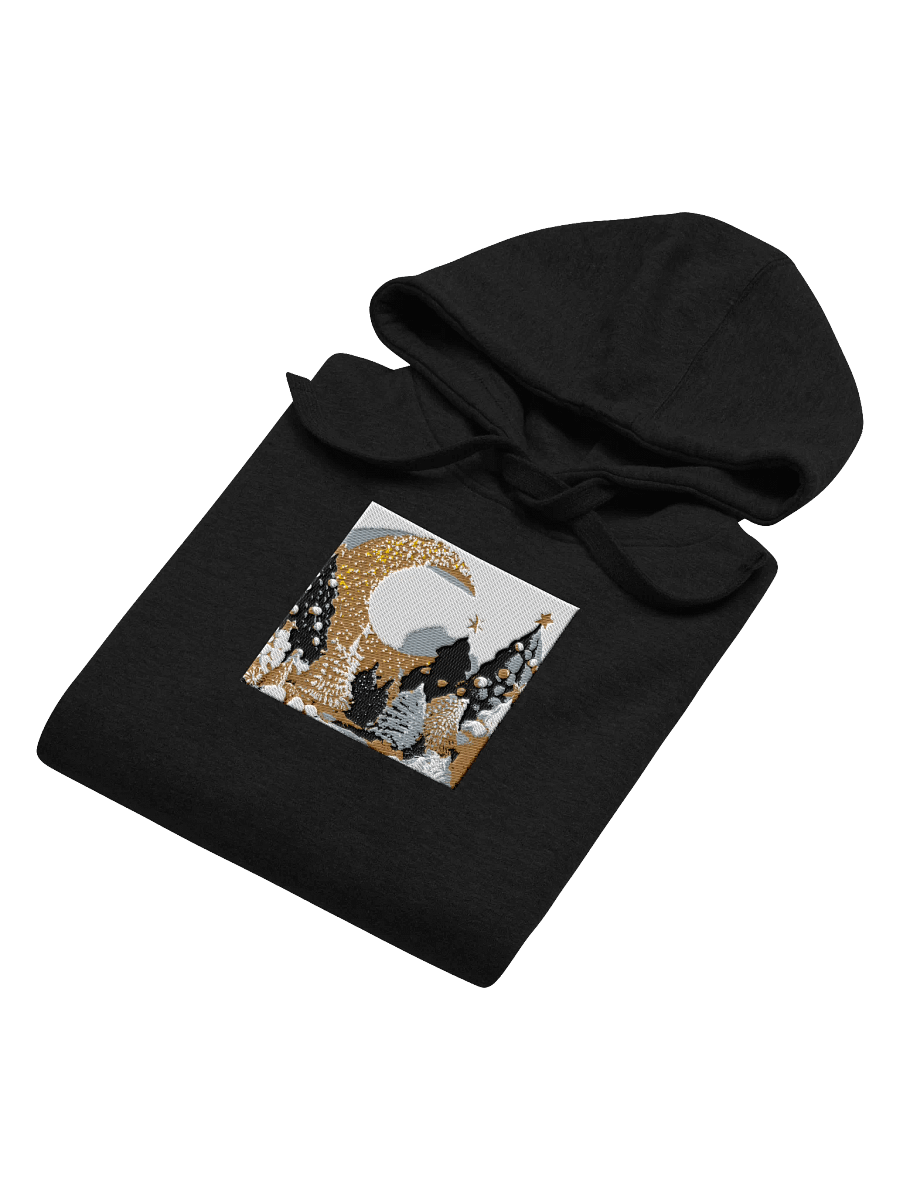 Starry Night Christmas Theme Design Embroidered Unisex Premium Hoodie product image (4)