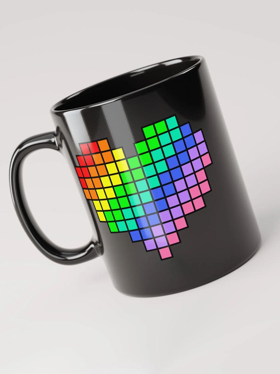 Pride Heart Black Glossy Mug product image (5)