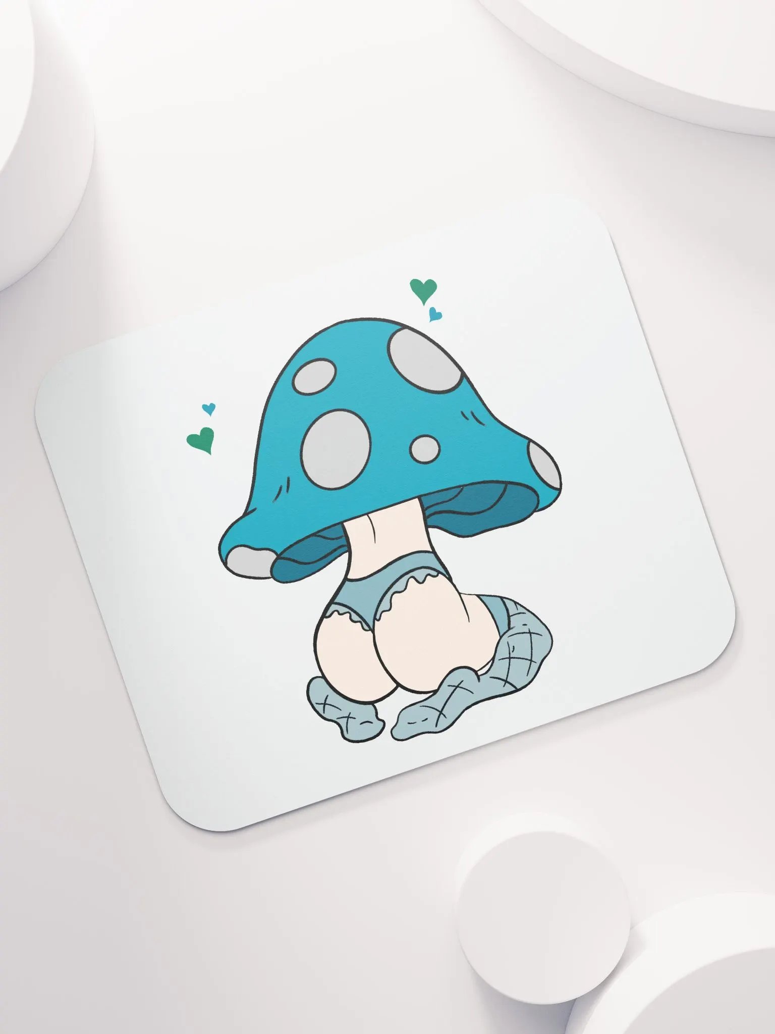 Mushroom Baddie Desk Mat - Dark Blue product image (7)