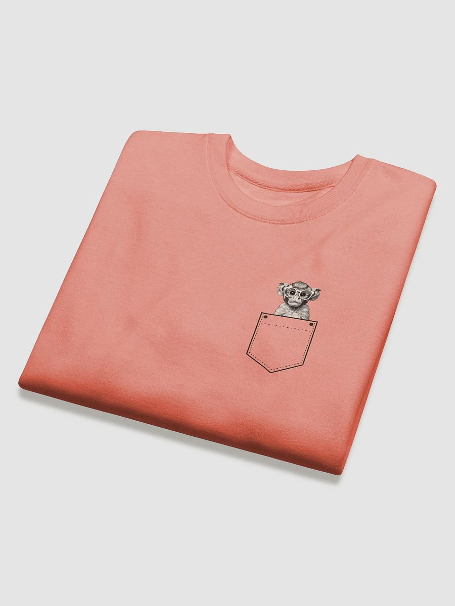 Goggles the Wise Monkey | Premium Sweat Shirt | Pocket Companion | Remember to Always Stay Curious | Empowerment Shirt product image (8)