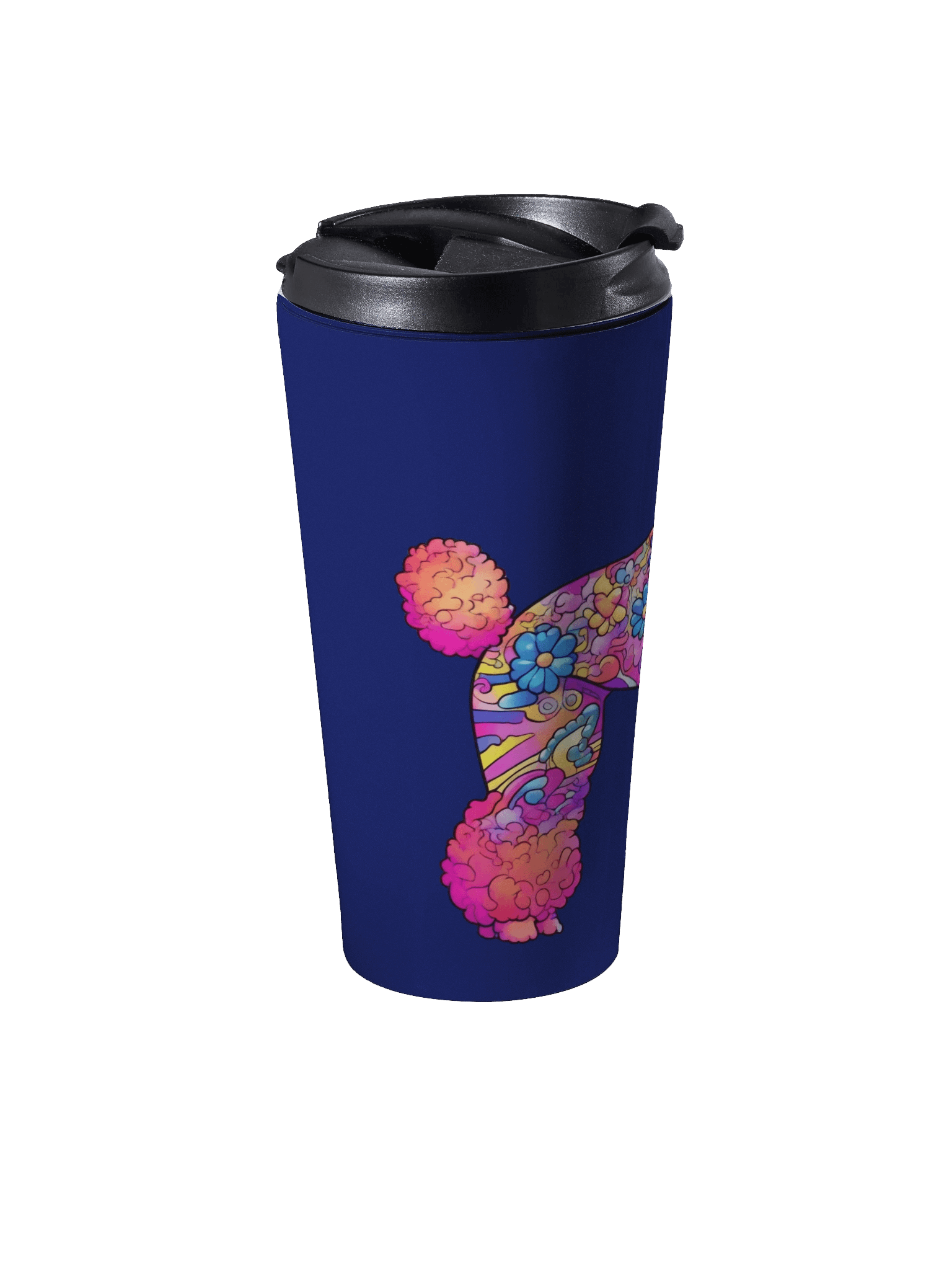 Flower Power Poodle #1 - Stainless Steel Travel Mug product image (3)