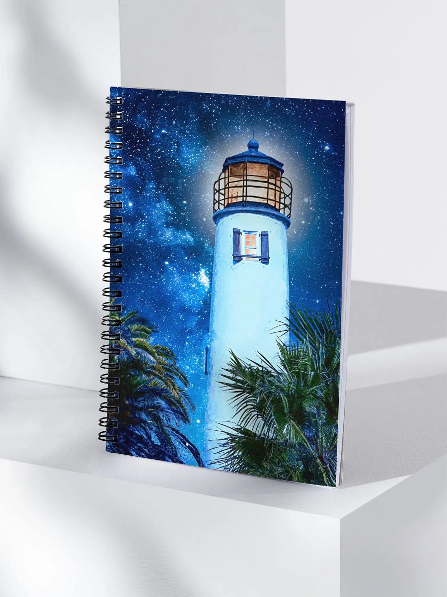 St. George Island Lighthouse by Night – Florida Spiral Notebook product image (4)