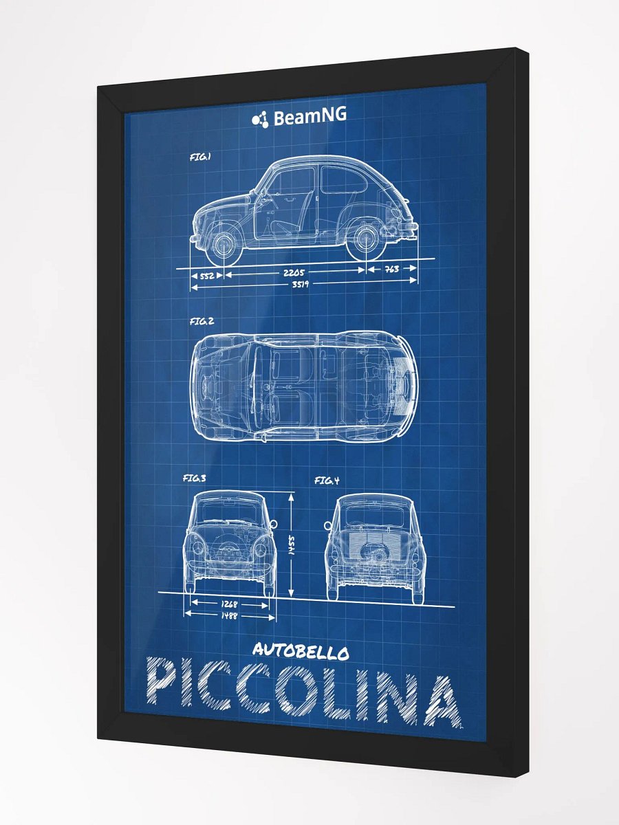 Framed Poster: Autobello Piccolina Blueprint product image (3)