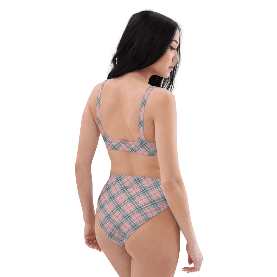 Pastel Pink, Mint Green, and Yellow Plaid Bikini product image (6)
