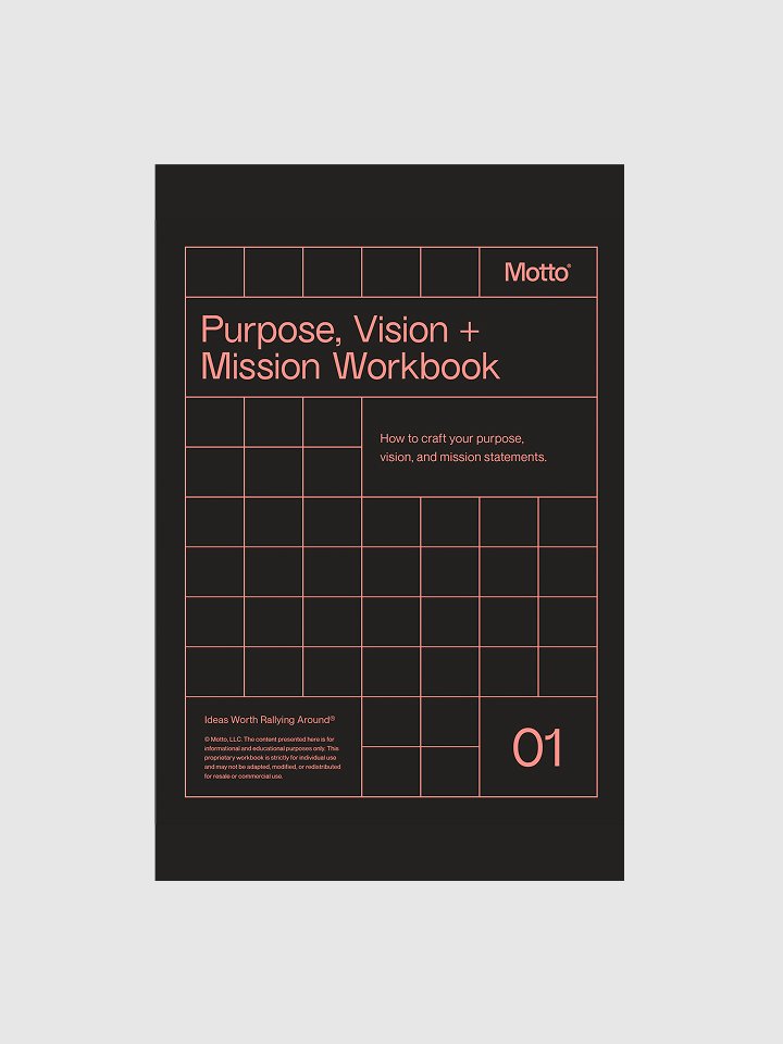 Motto® Purpose, Vision, Mission Workbook product image (1)