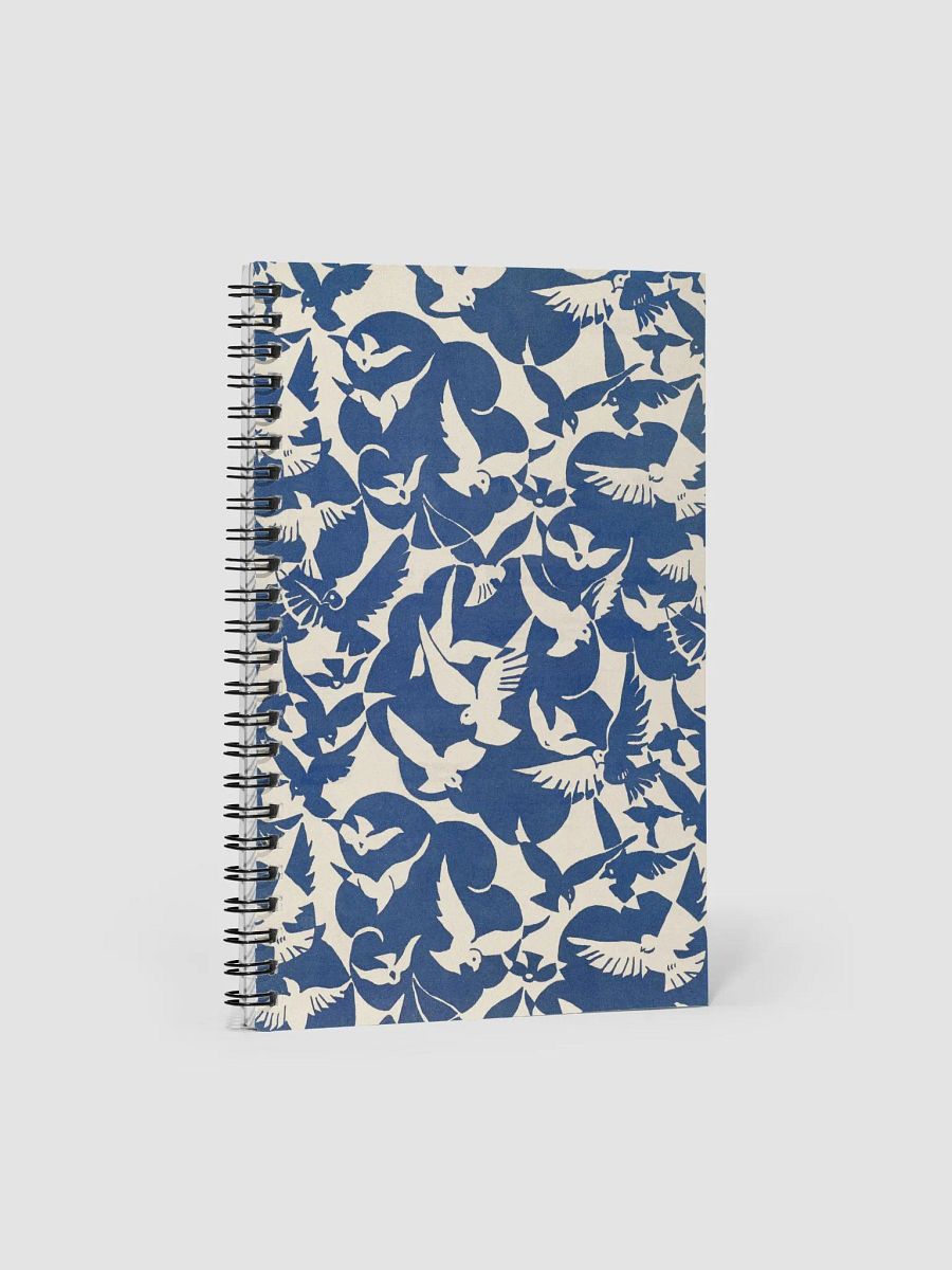 Pigeons in white and blue Spiral Notebook product image (3)