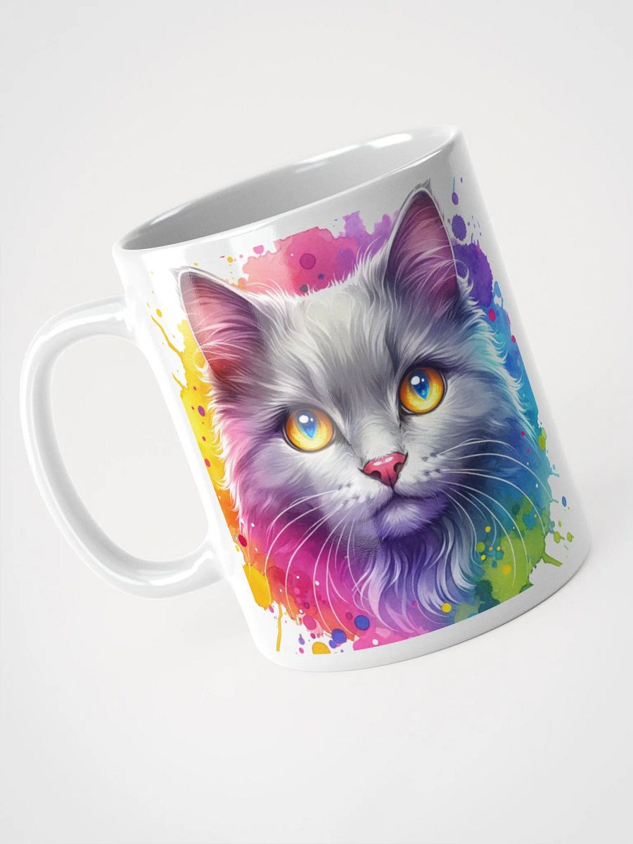 Beautiful Grey Cat Watercolor Mug Fit For Any Greybie Parent product image (3)