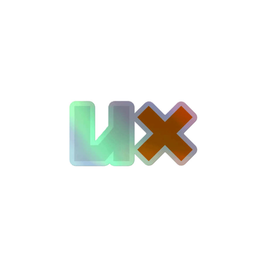 "UX" Logo Holographic Sticker product image (1)