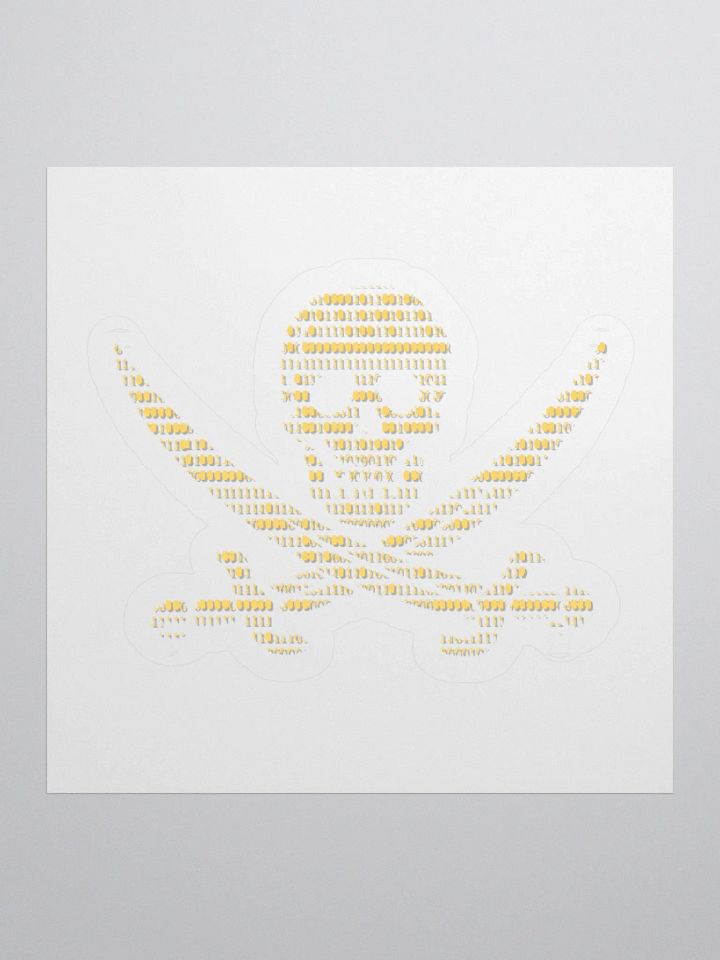 Binary Pirate Kiss Cut Stickers product image (2)