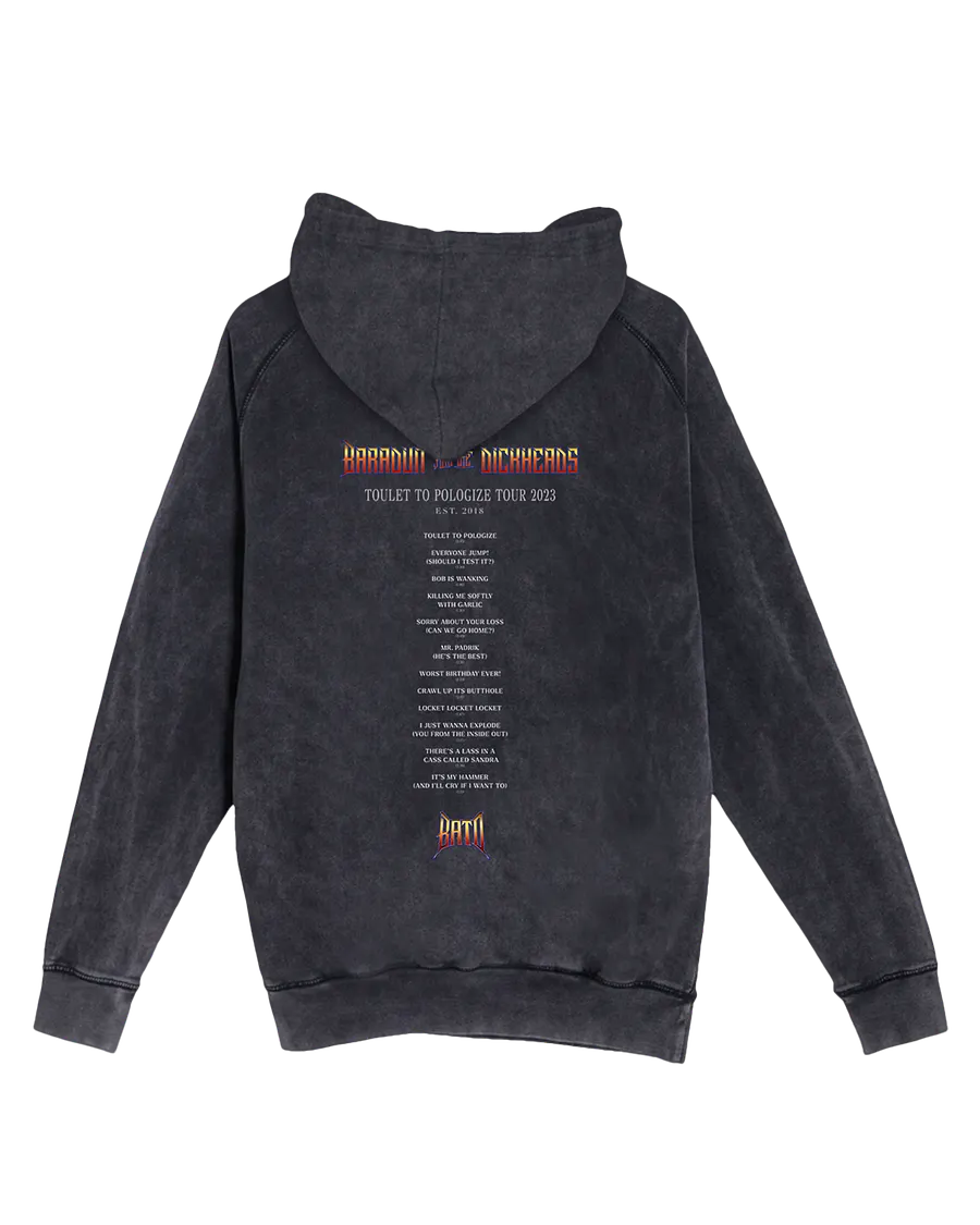 White clearance band hoodie