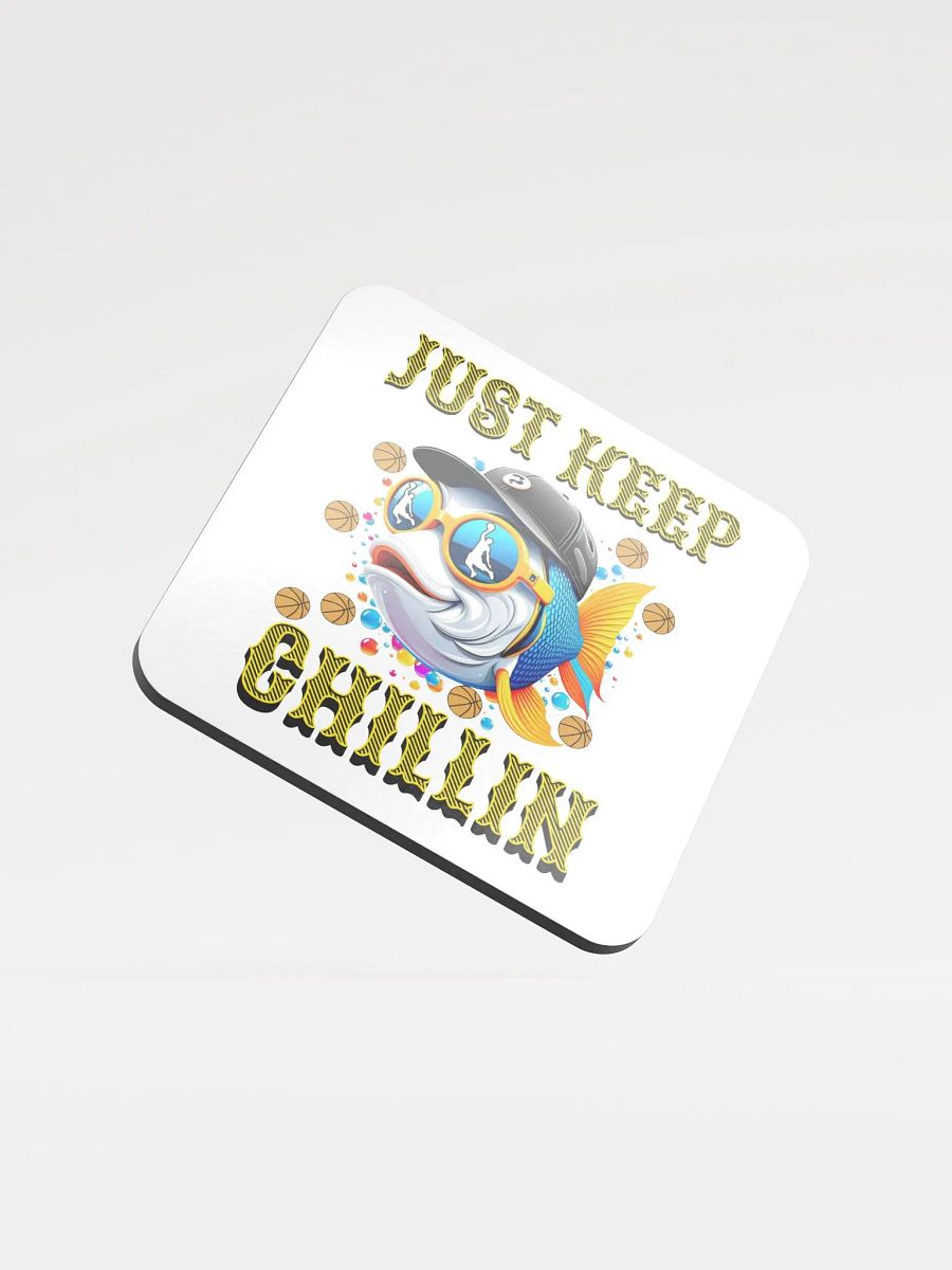 Just Keep Chillin Basketball Fish Cork Coaster product image (4)