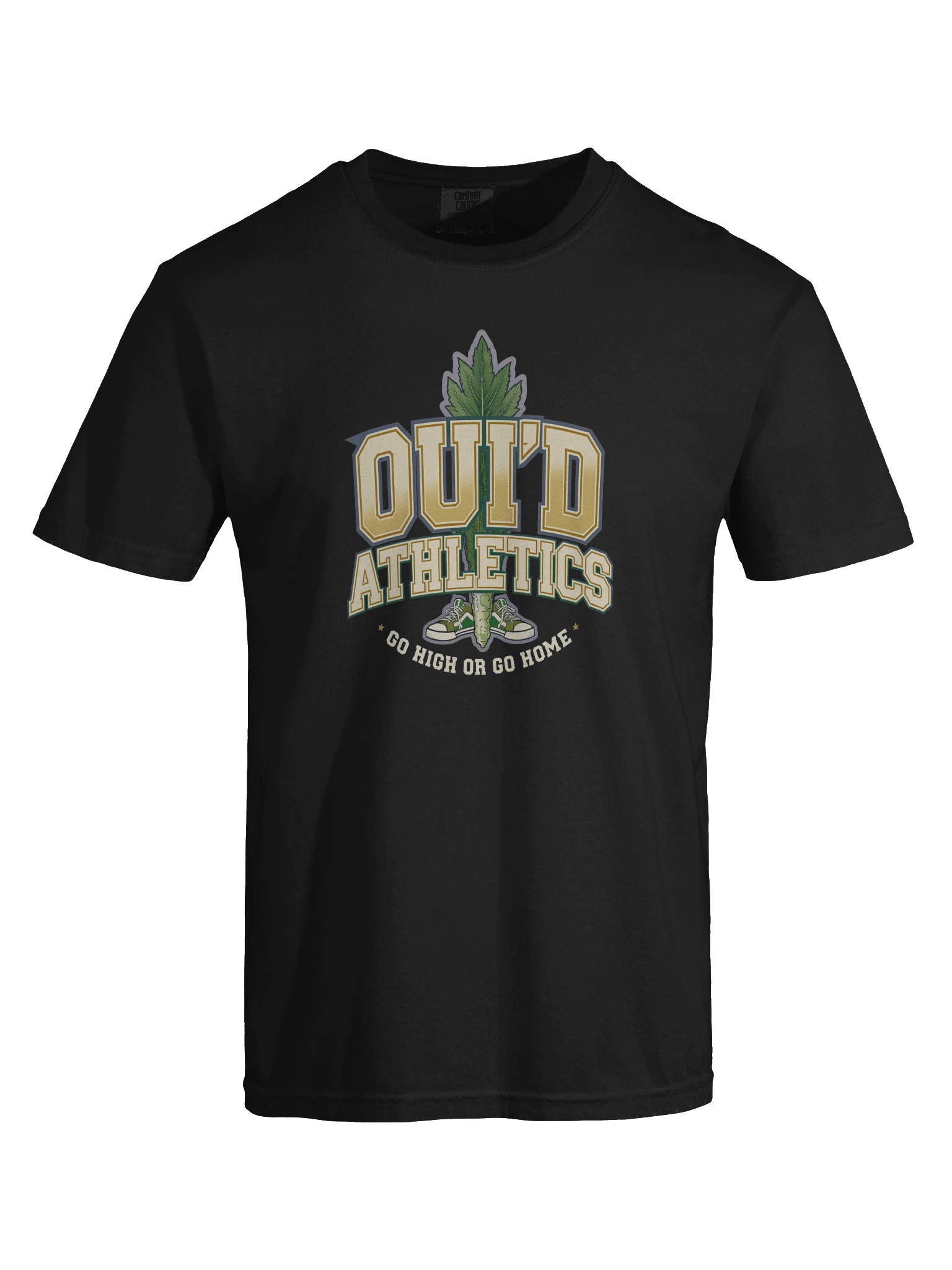 “OUI’D Athletics” Tee 🌿💨 | Go High or Go Home | Comfort Colors 1717 Heavyweight T-Shirt product image (1)