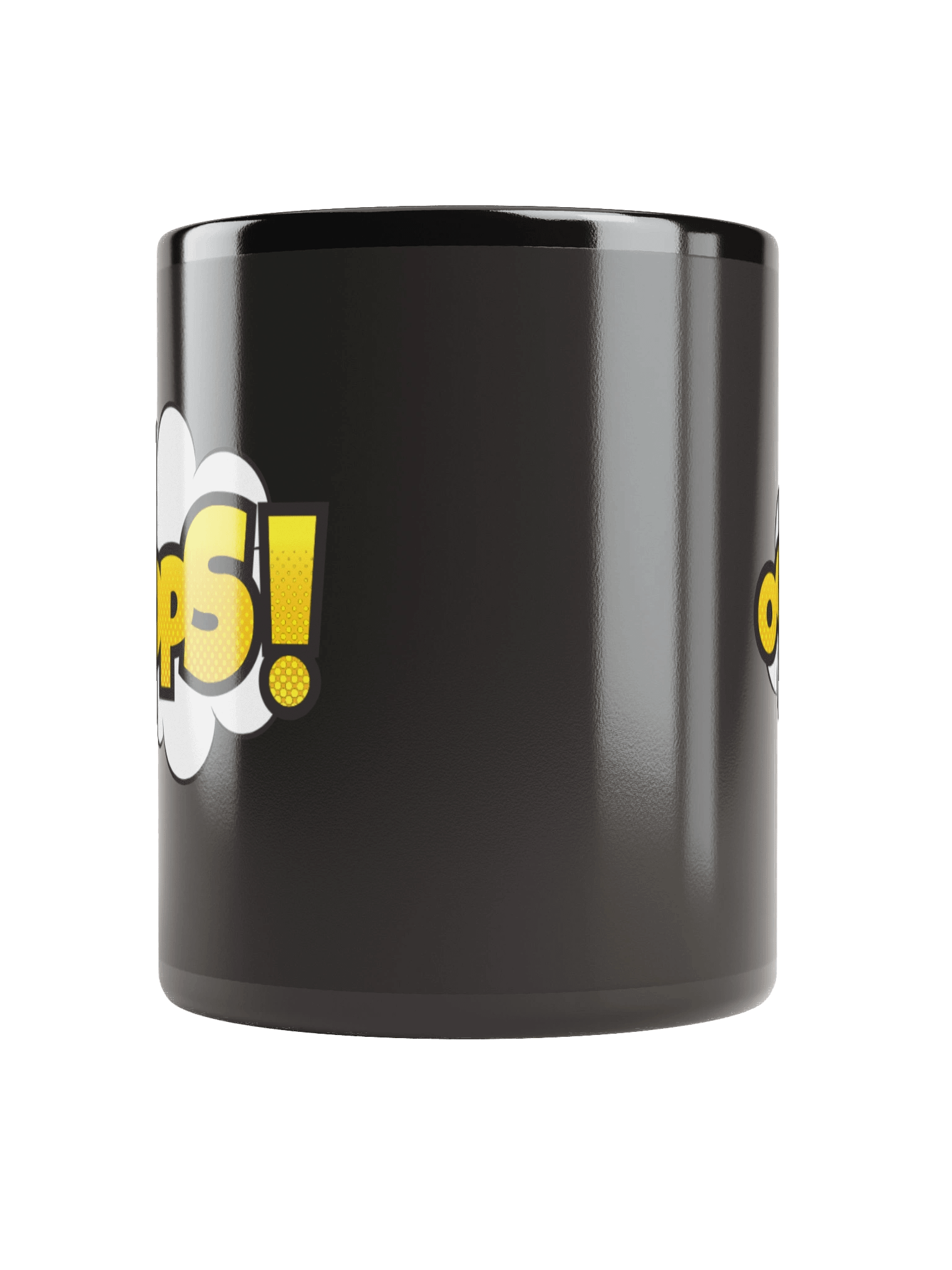 Oops! Playful Black Coffee Mug product image (6)