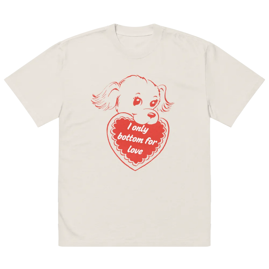 I Only Bottom for Love Oversized Faded T-Shirt product image (2)