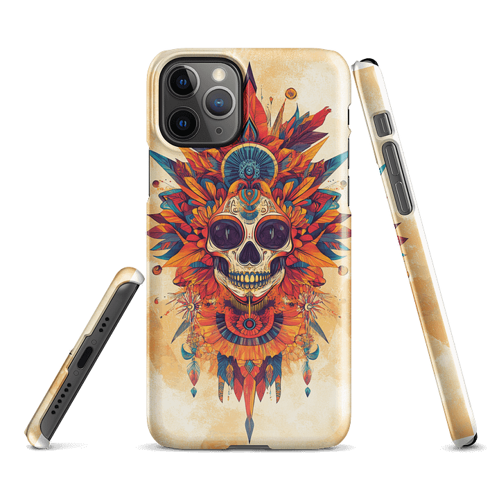 Feathered Skull Symmetry iPhone® Snap Case product image (2)