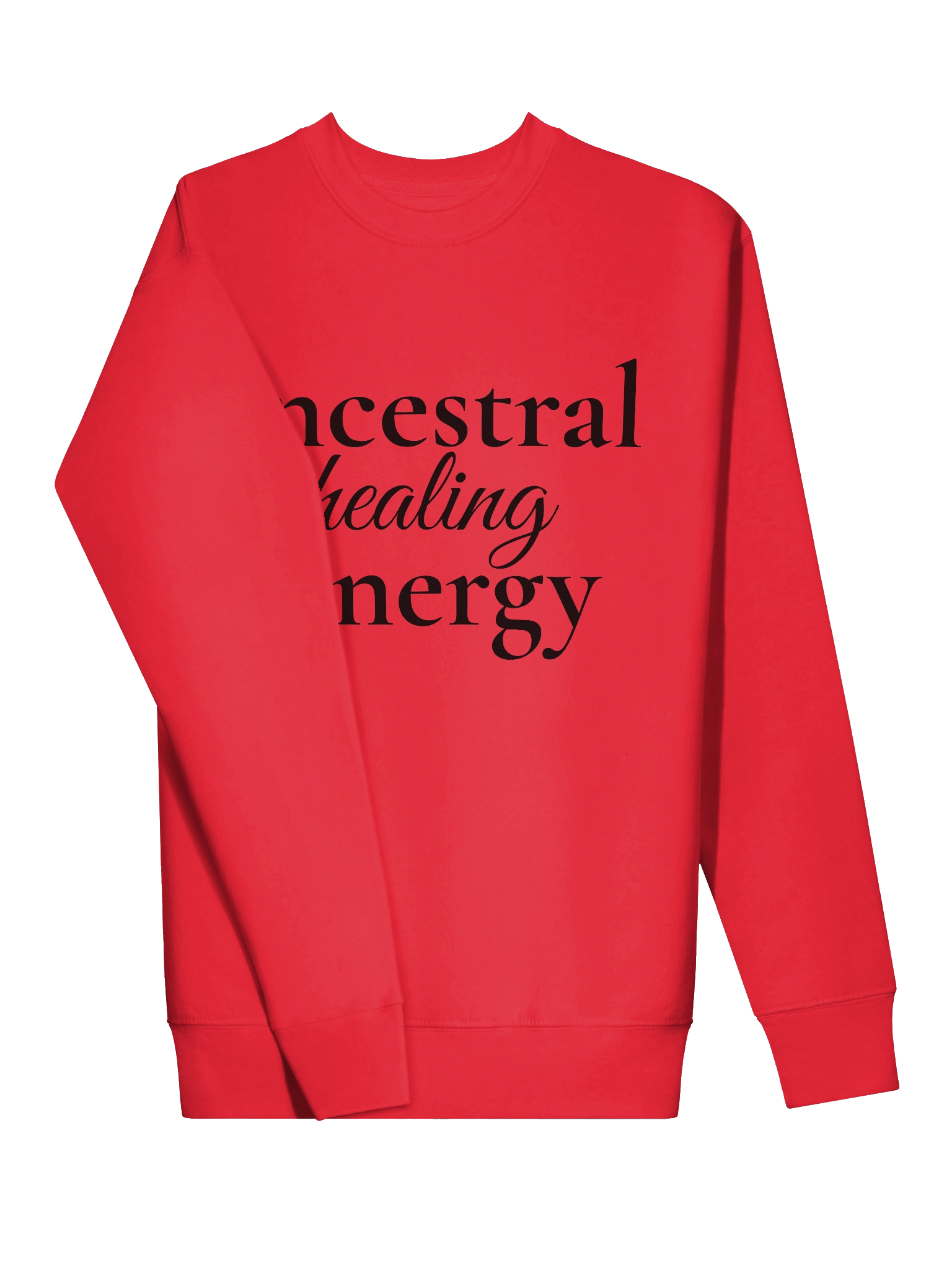 Ancestral Healing Energy — Spiritual Roots Unisex Sweater (Black Words) product image (3)