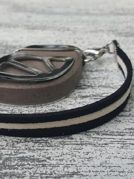 Oreo Faux Suede Bracelet | Handmade Accessory for Bellabeat Leaf Urban & Ivy product image (2)