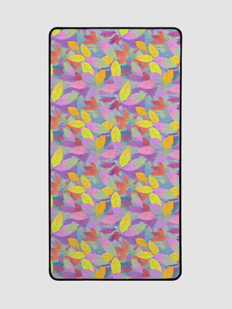 Yellow Pink Leaves Desk Mat product image (2)