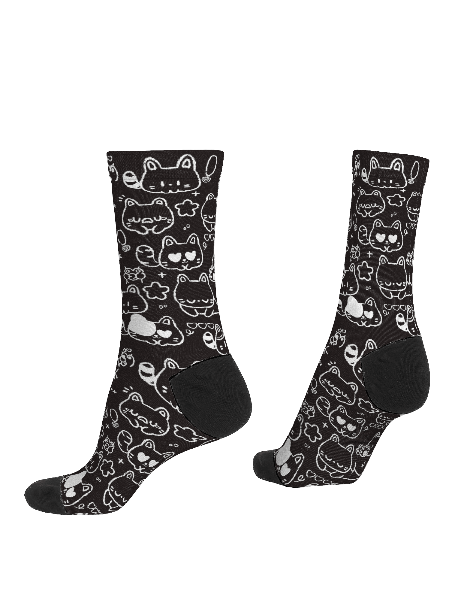 Cute Cat Doodles - Crew Socks product image (4)