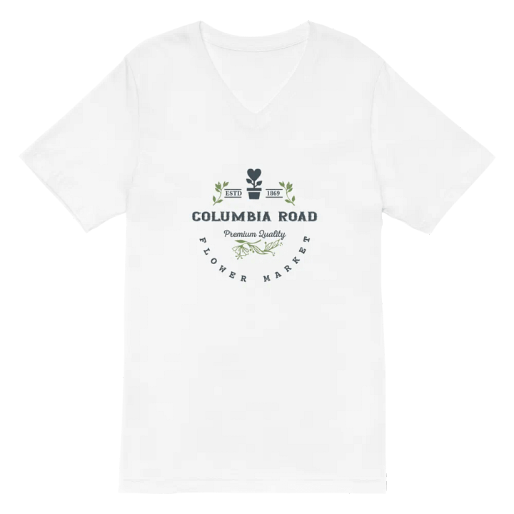 Columbia Road Market Unisex V Neck T Shirt (White) product image (2)