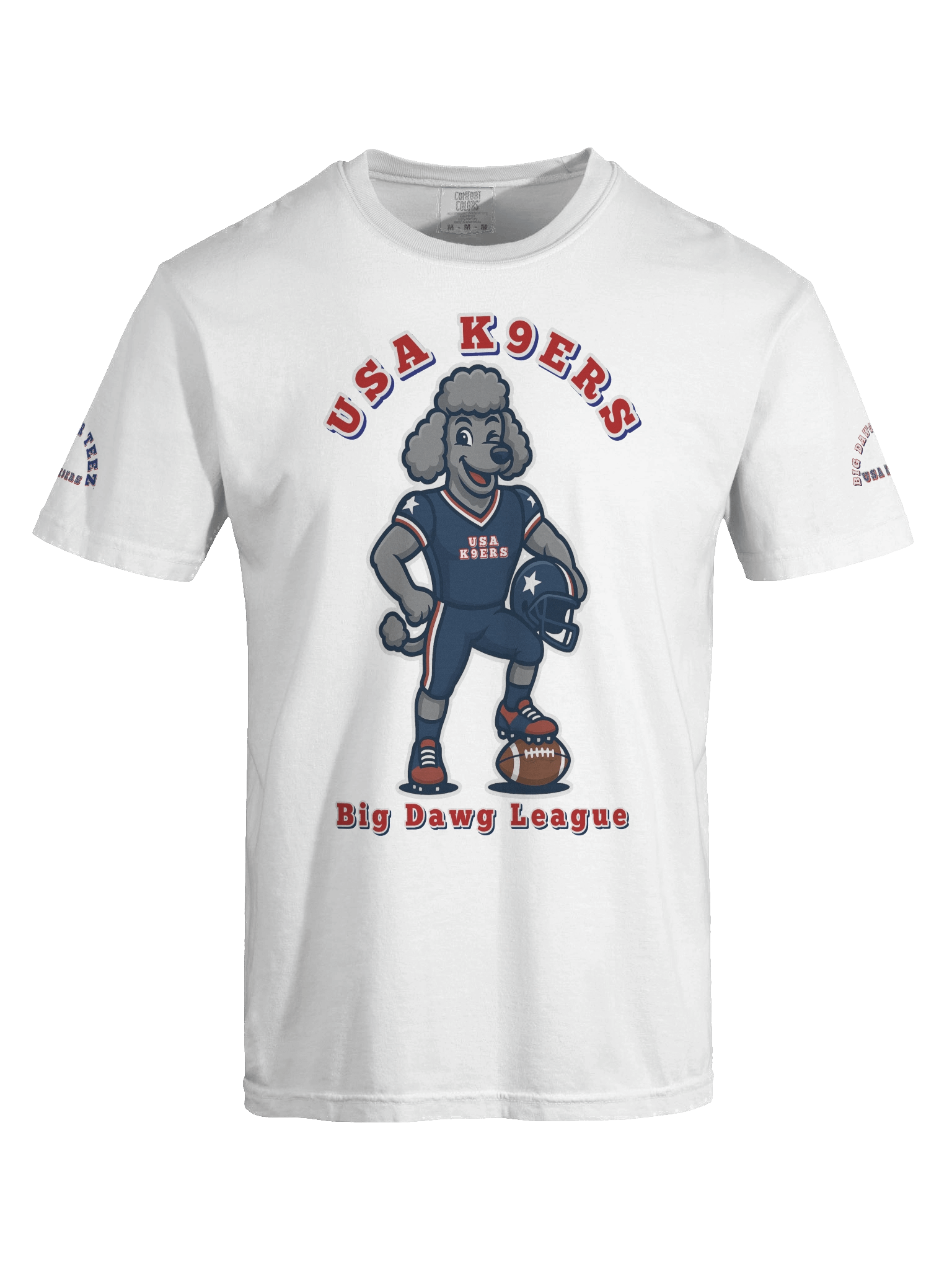 Unisex Heavyweight T-Shirt Gray Poodle USA K9ERS product image (1)