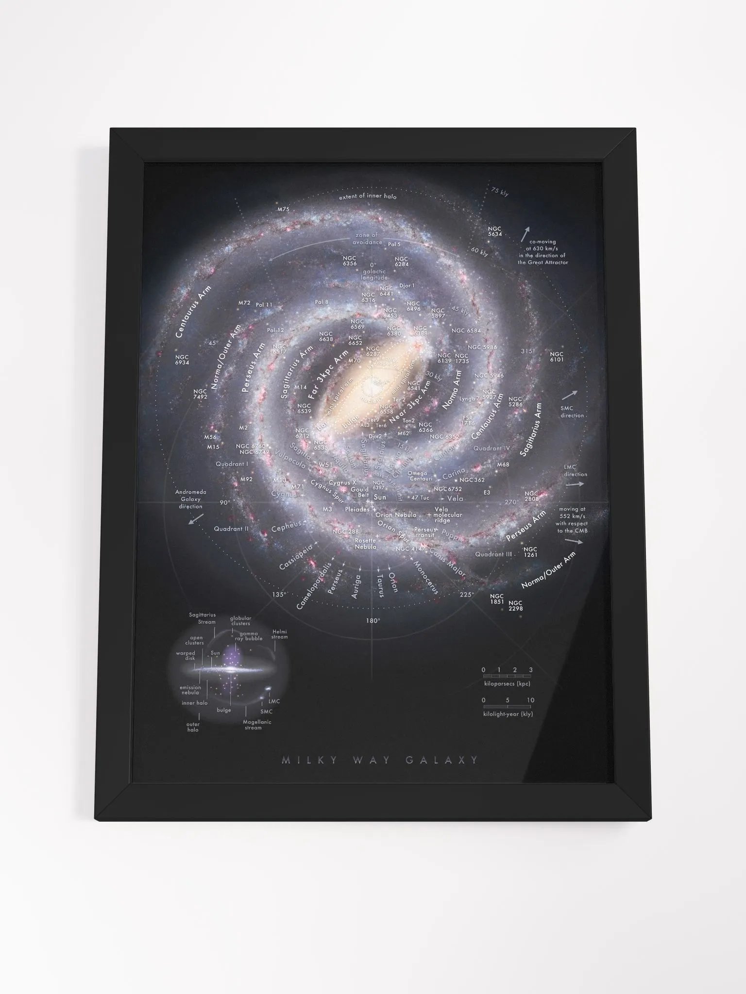 Milky Way Map Framed Print! product image (4)