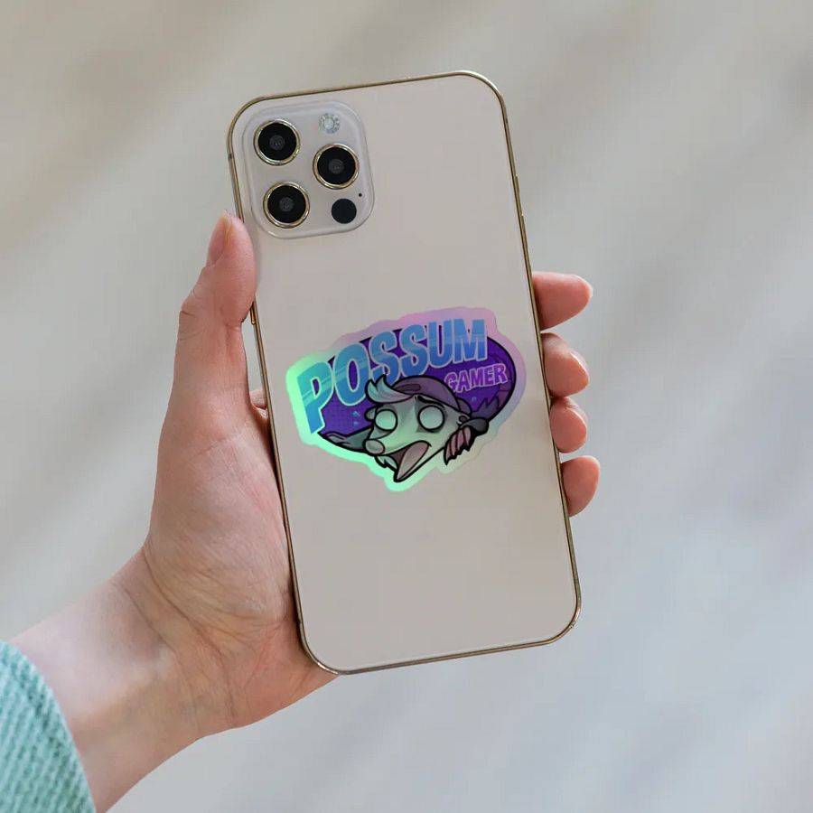 Possum Gamer Holographic Sticker product image (8)