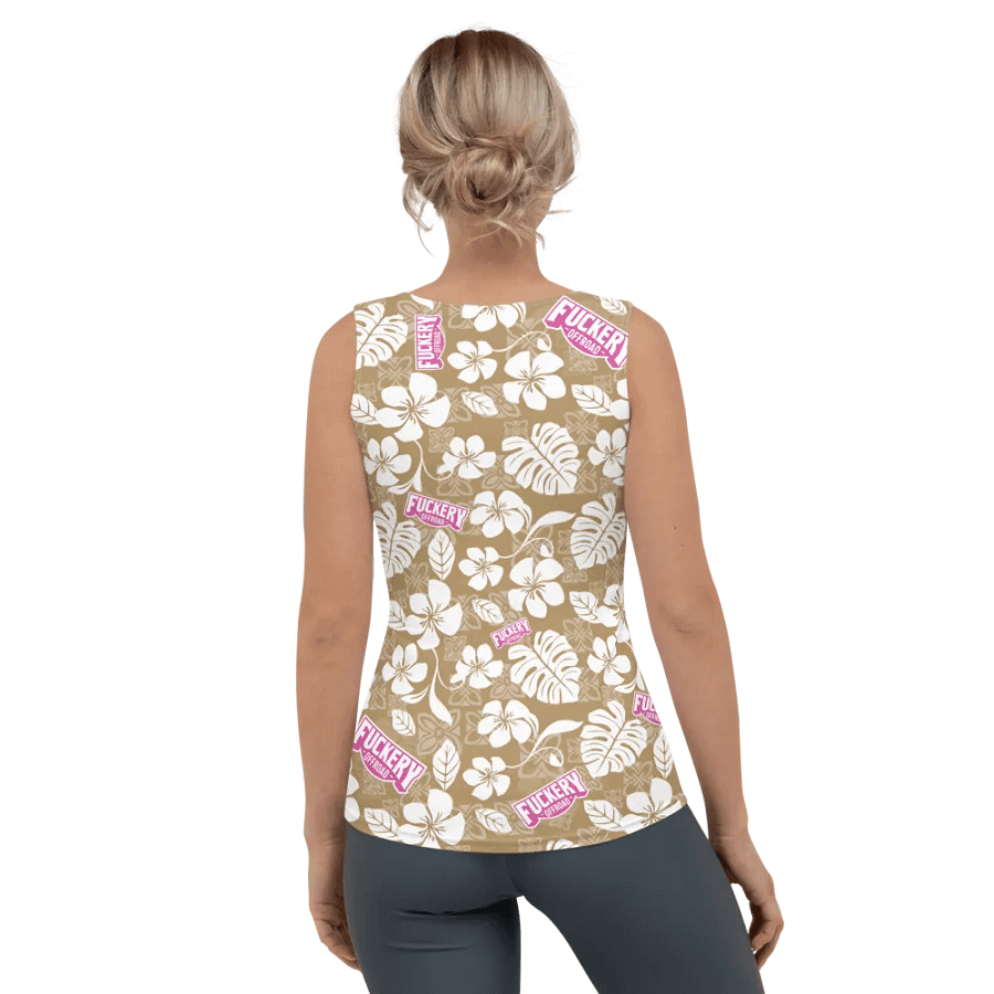 Ladies Fuckey Offroad Tank Top - Tan/Pink product image (5)