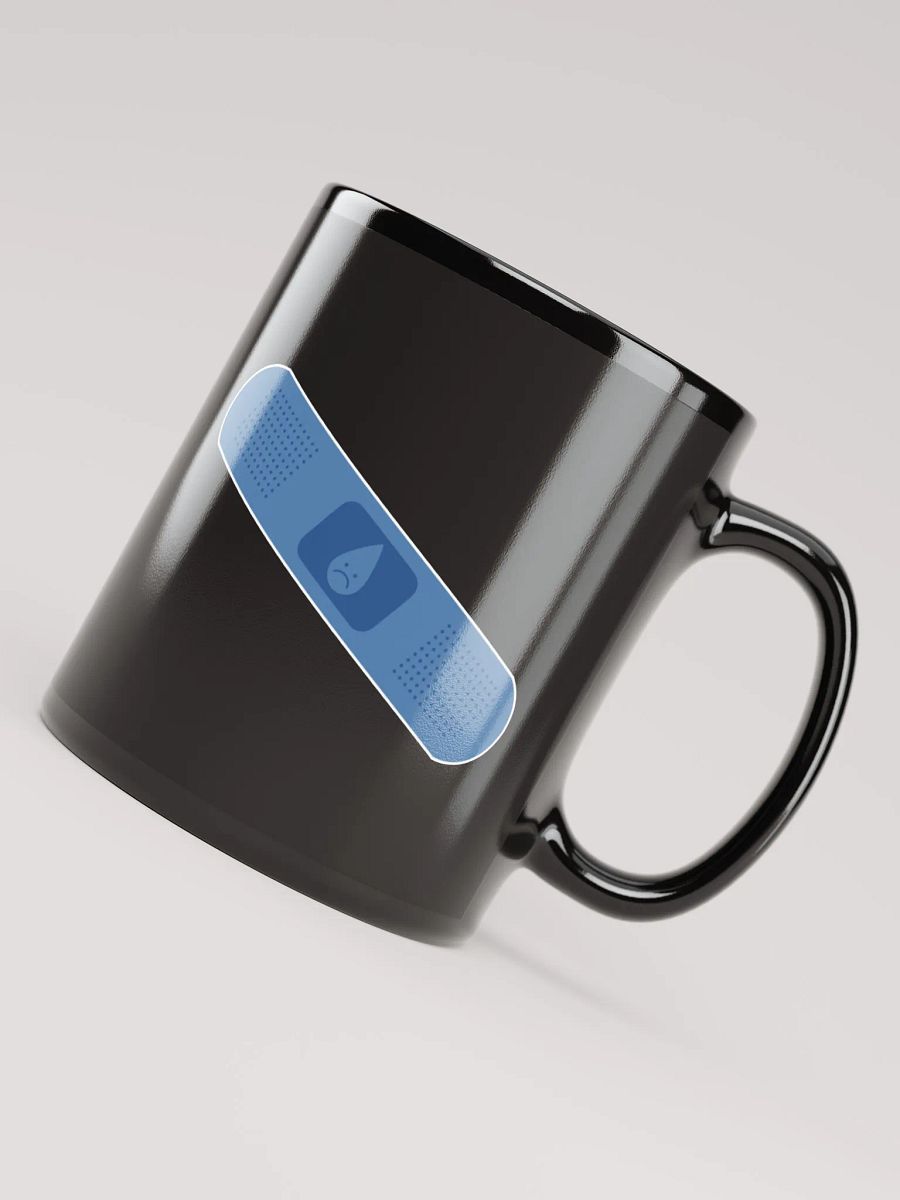 Severance Lumon Band-Aid Mug – Black Glossy Psychological Satire Coffee Cup product image (4)