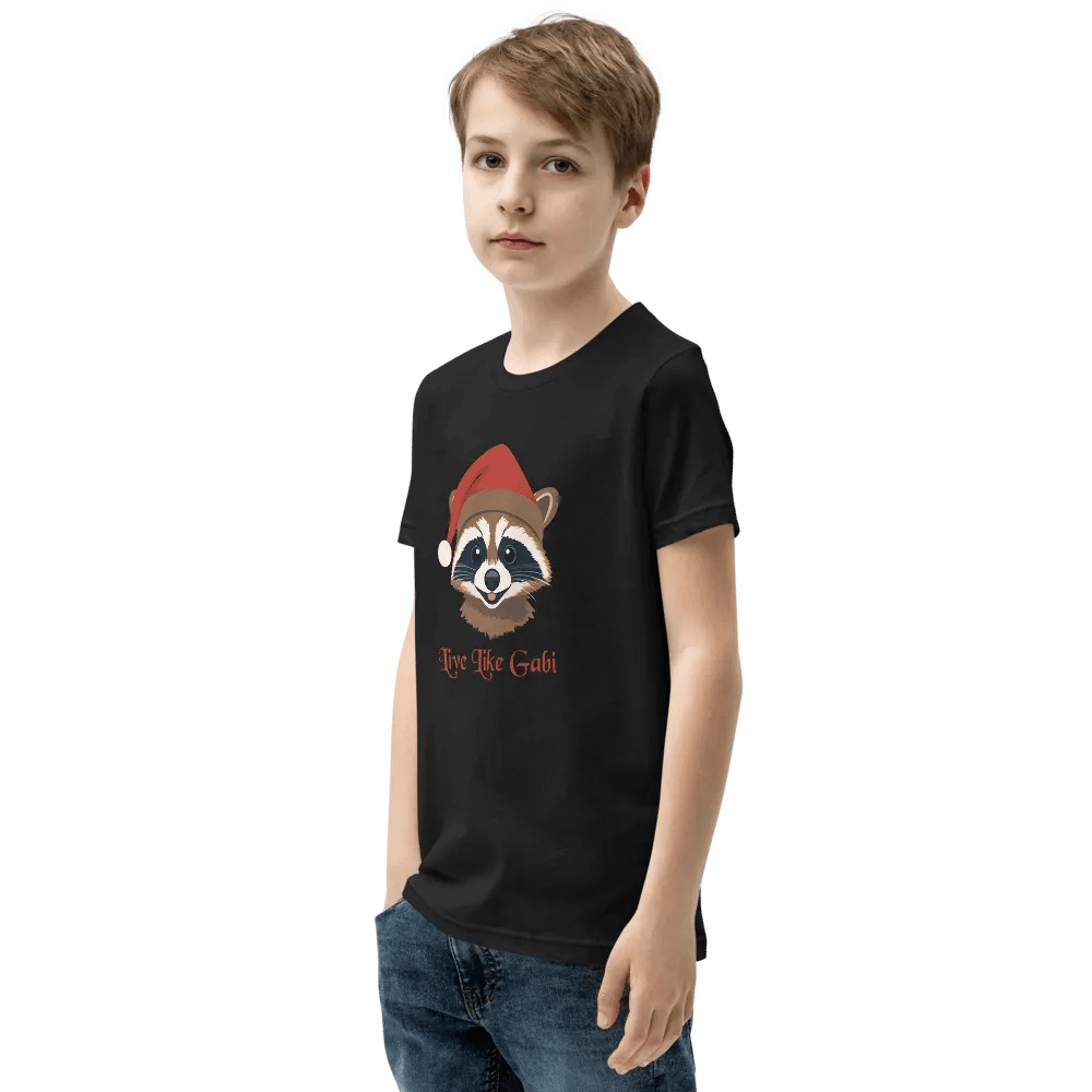 Santa Raccoon Youth T-Shirt product image (6)