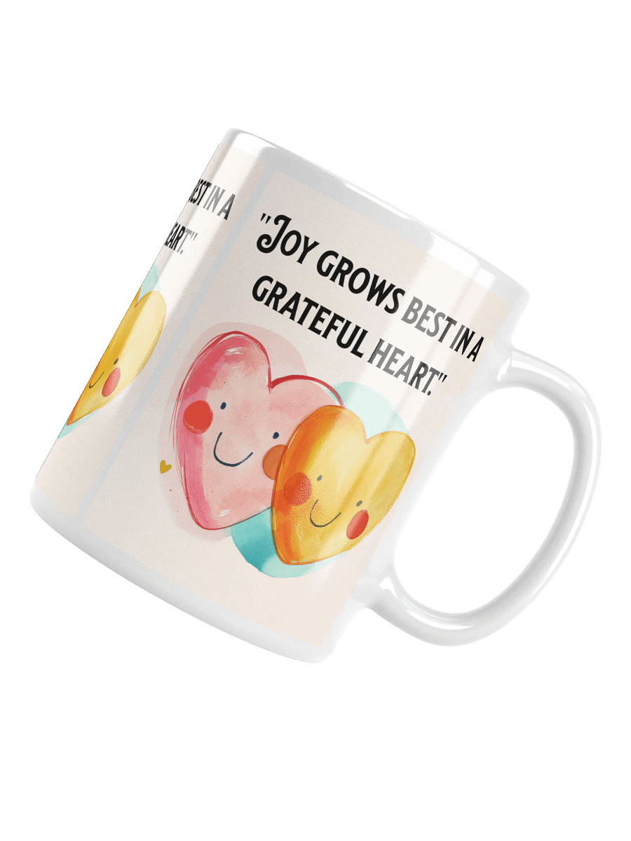 Grateful Hearts White Glossy Mug product image (4)