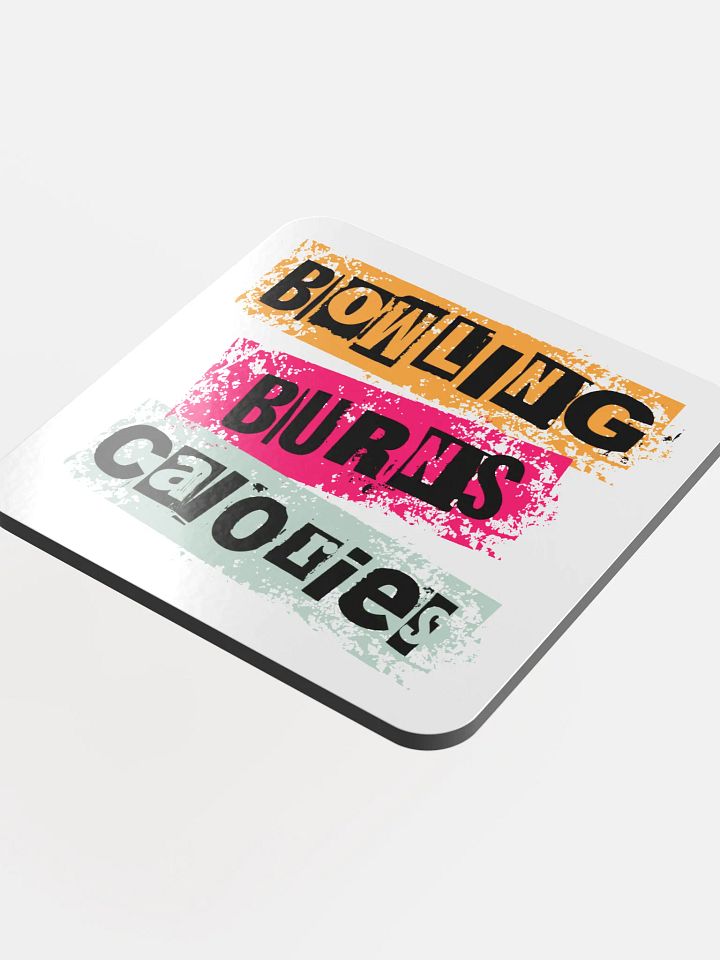 Bowling Burns Calories Grunge Coaster product image (1)