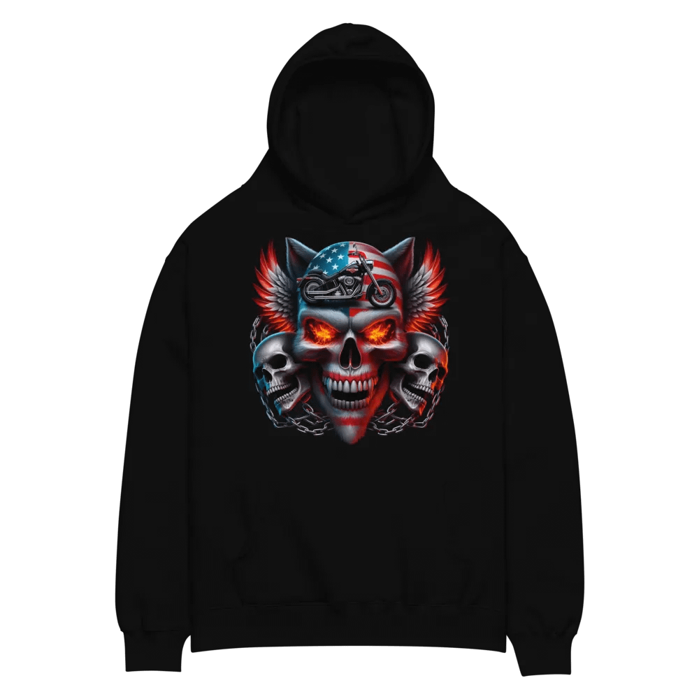 Fierce Patriot Skull Oversized Hoodie #40 product image (2)