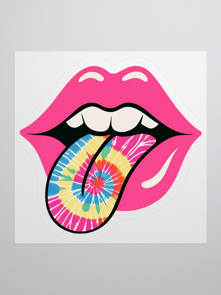 Tie-Dye Tongue Kiss Cut Stickers product image (2)