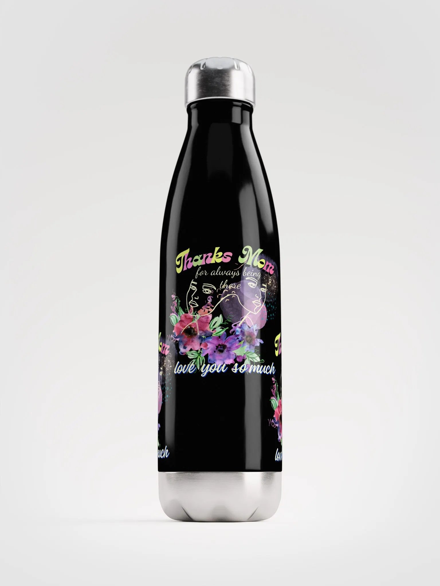 Thanks mom for always being there water bottle product image (1)