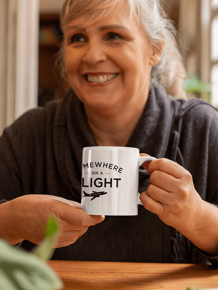 Somewhere on a Flight Mug - White product image (1)