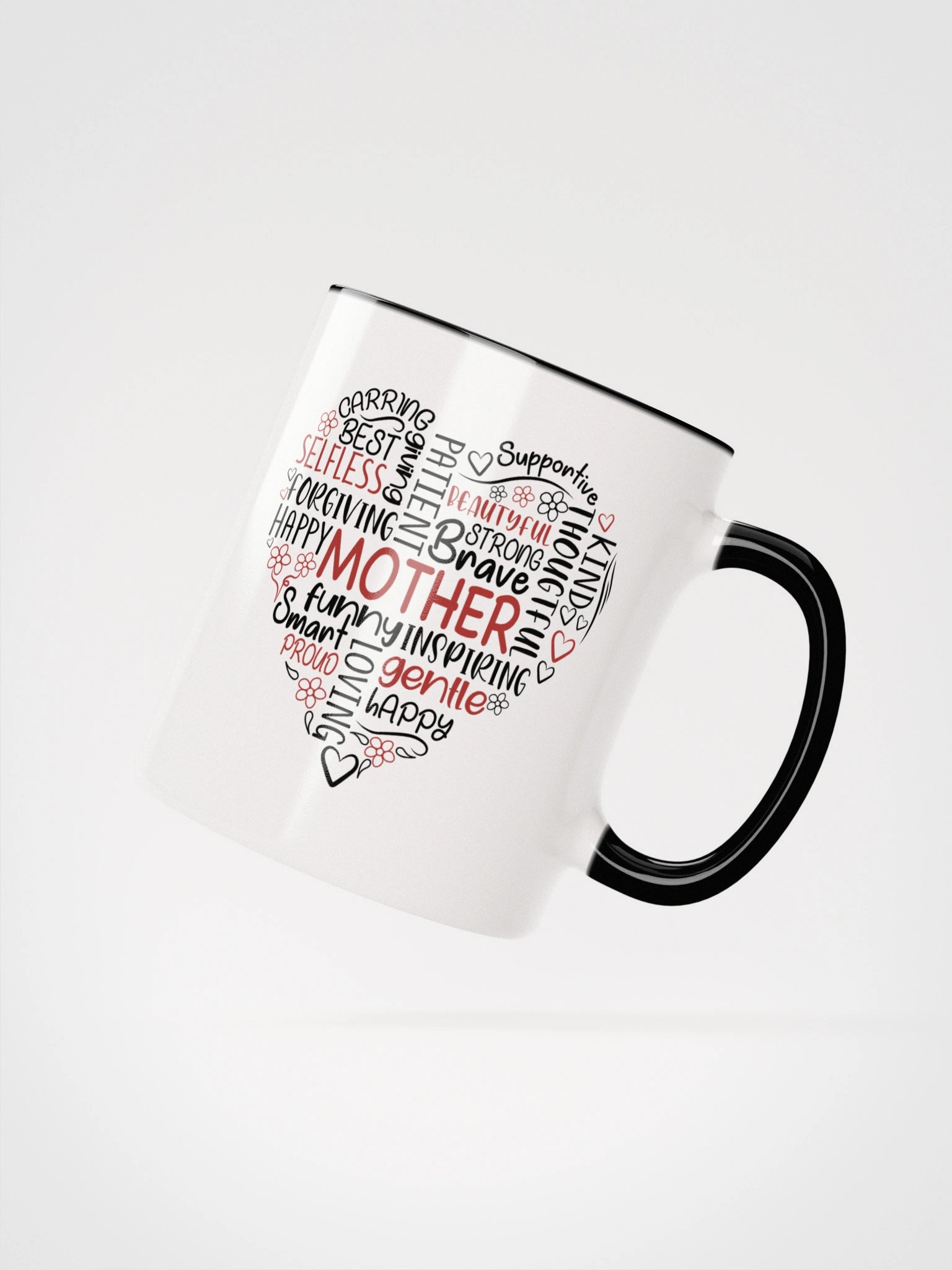 Black Boy Mom I Pray Different Boho Art Ceramic Mug with Color Interior product image (3)