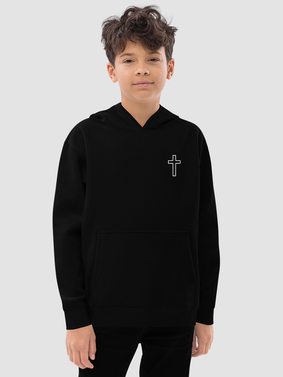 Youth Black Cross Hoodie product image (5)
