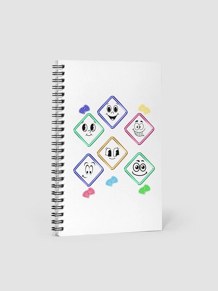 Happy Diamond Faces - Colorful Artistic Spiral Notebook product image (1)