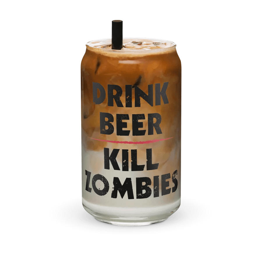 Drink Beer Kill Zombies Glass product image (5)
