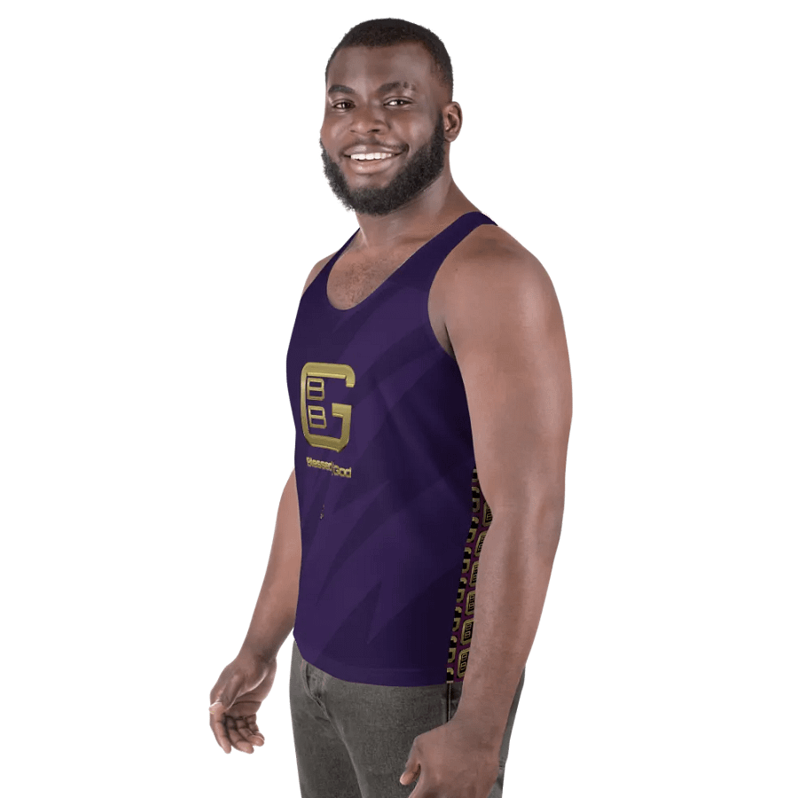 Purple Pattern BBG Designer Logo Tank-top product image (3)