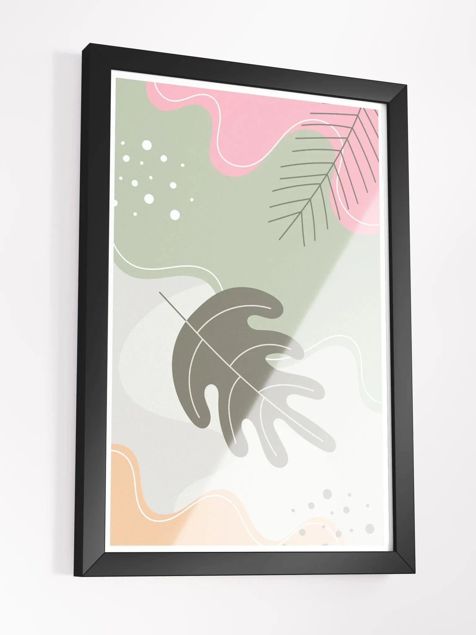 Organic Abstract Leaves Framed Poster product image (13)