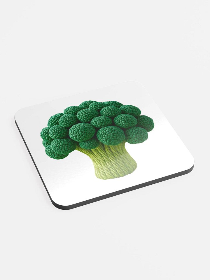 CozyAvocado Glossed Cork Coaster Broccoli #1 product image (2)