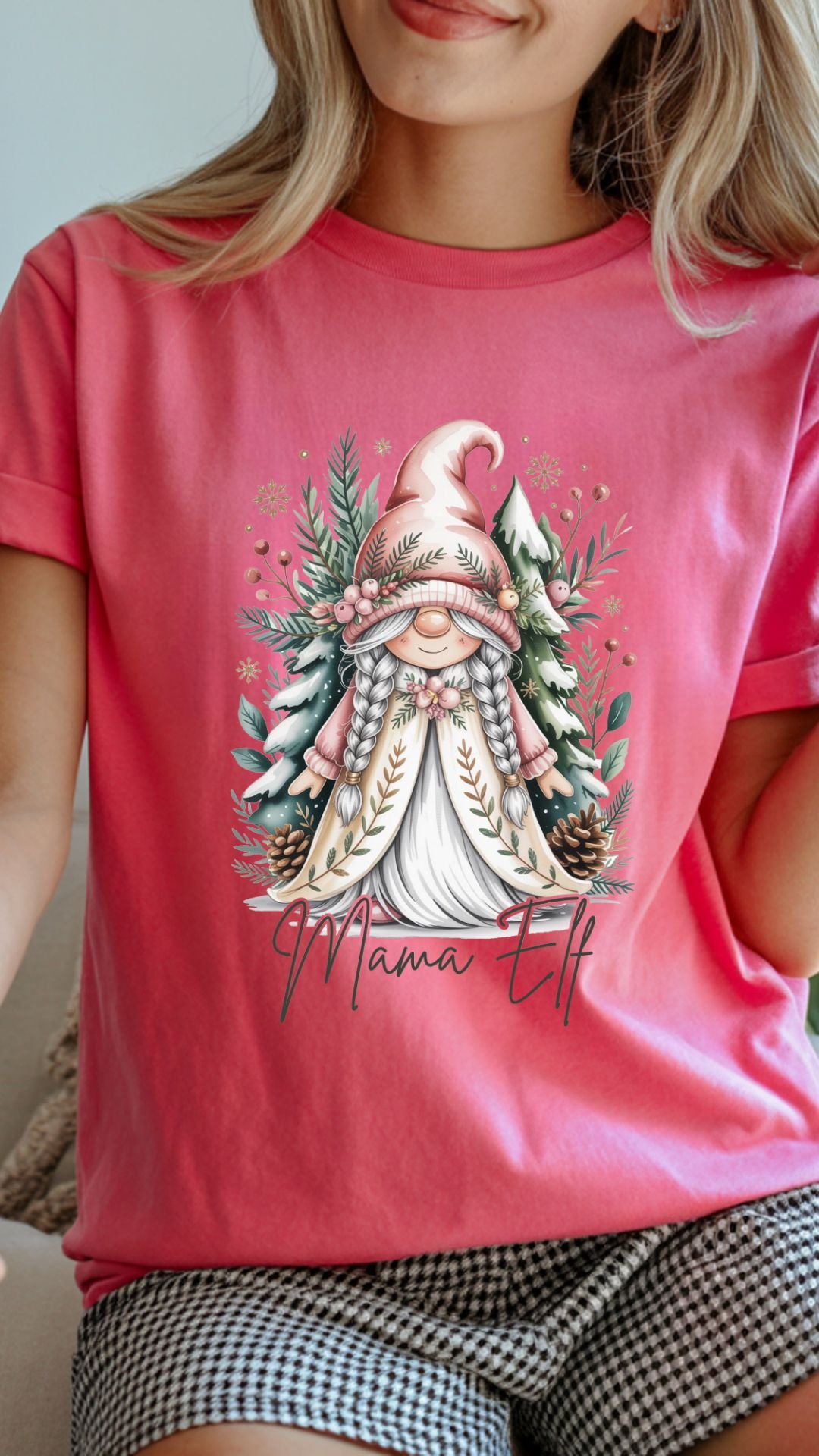Mama Elf T-Shirt | Christmas Mama Tee | Elf Mom Shirt | Christmas Gift for Mom product image (1)