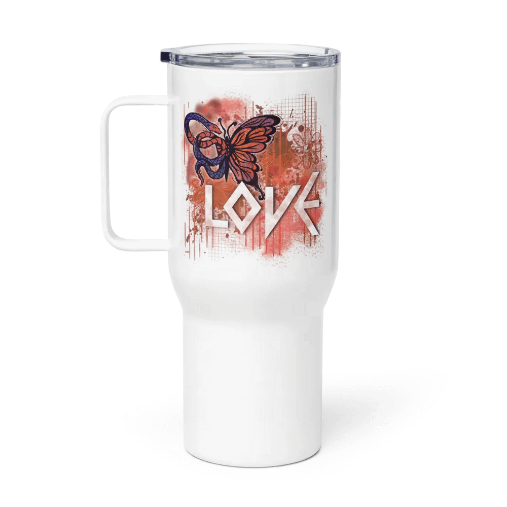 Love Soft Grunge Snake Butterfly Travel Mug w/ Handle product image (6)