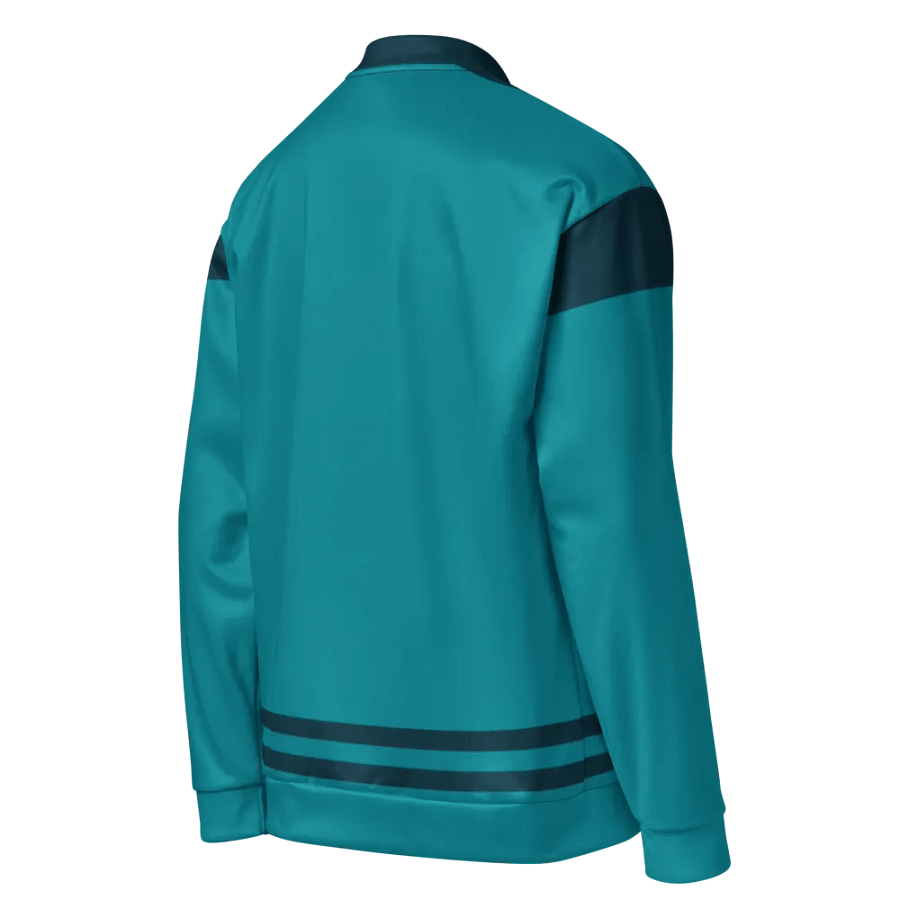 Customizable Teal Line Bomber Jacket product image (9)