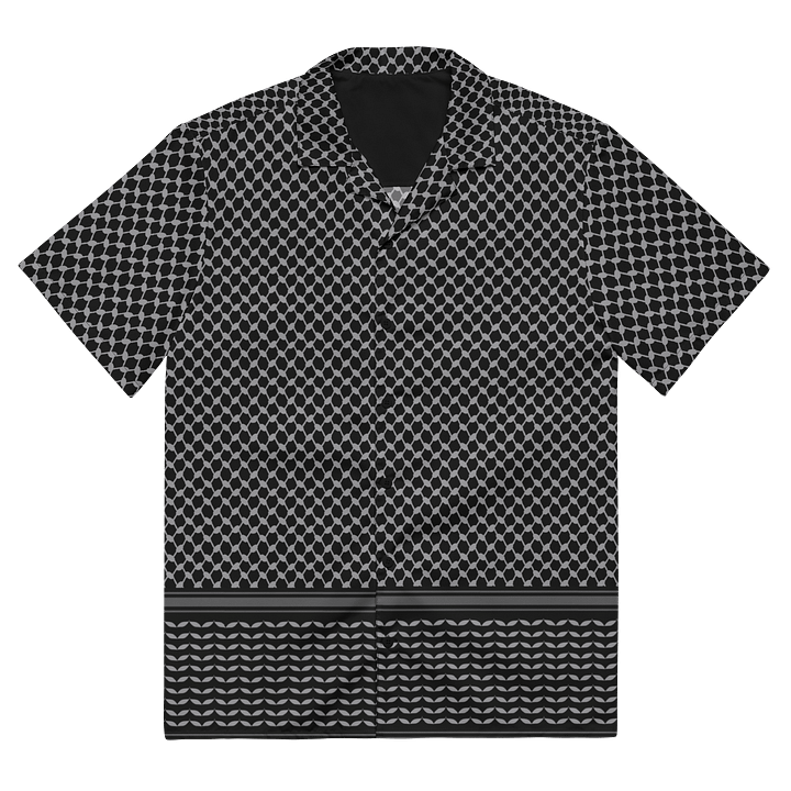 Kufiya Button Down Shirt Black & Grey product image (1)